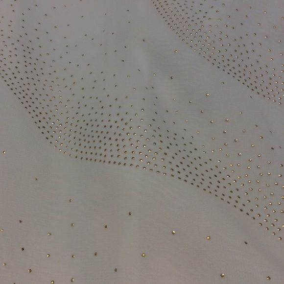 BCBG Whisper White/Golden Dress sz L - Picture 7 of 14